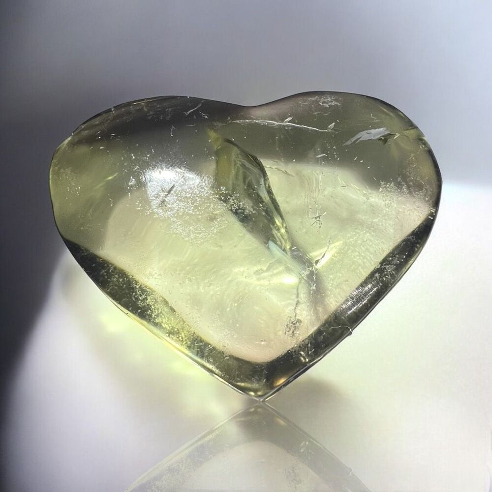 Citrine Crystal‎ Heart Carving
